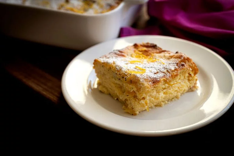 Lemon poppyseed French toast casserole