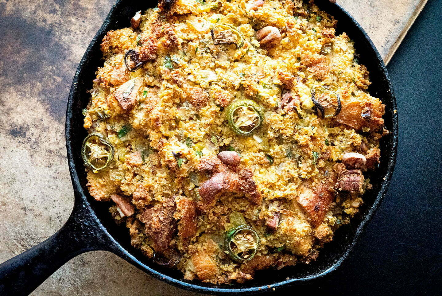 Jalapeno pecan cornbread dressing | Homesick Texan