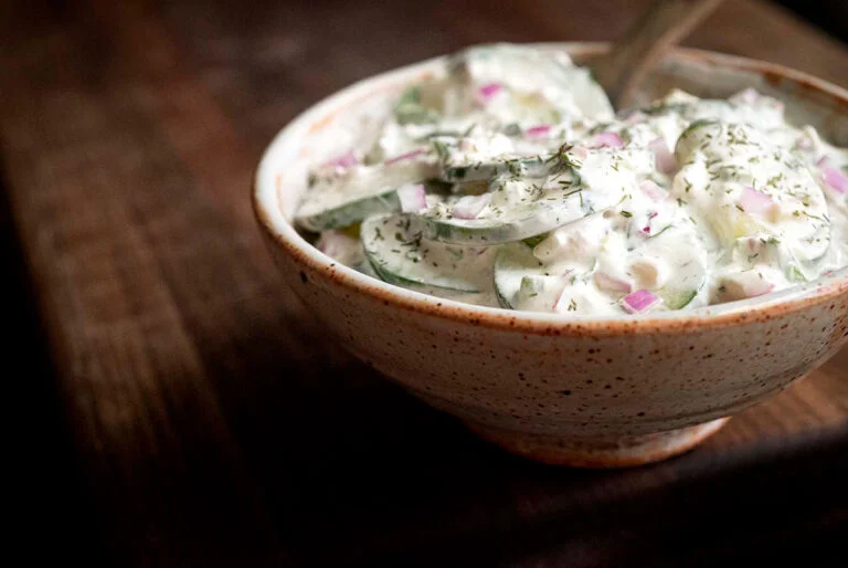 Creamy cucumber salad