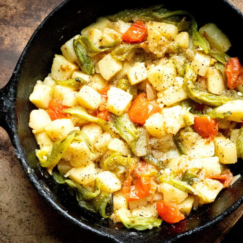 Fried potatoes with green chiles | Homesick Texan