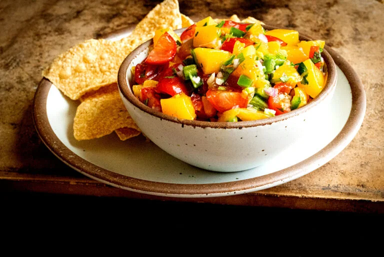 Peach pico de gallo