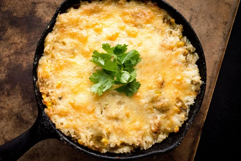 Hatch chile creamy rice casserole