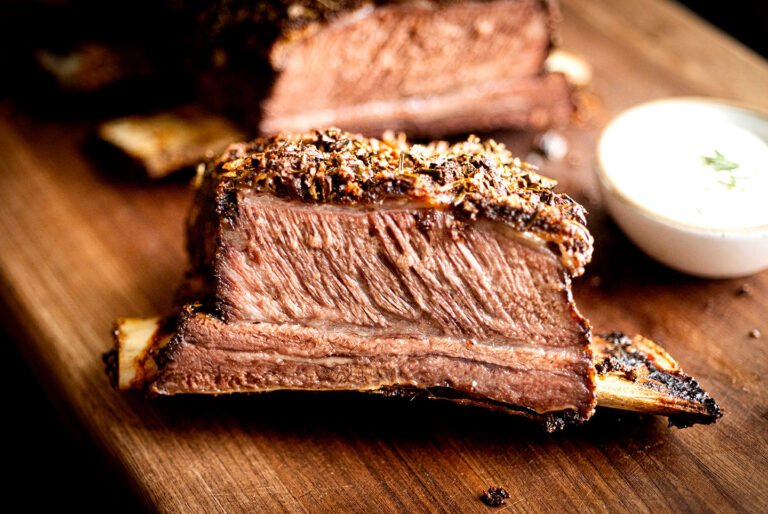 Garlic rosemary beef ribs