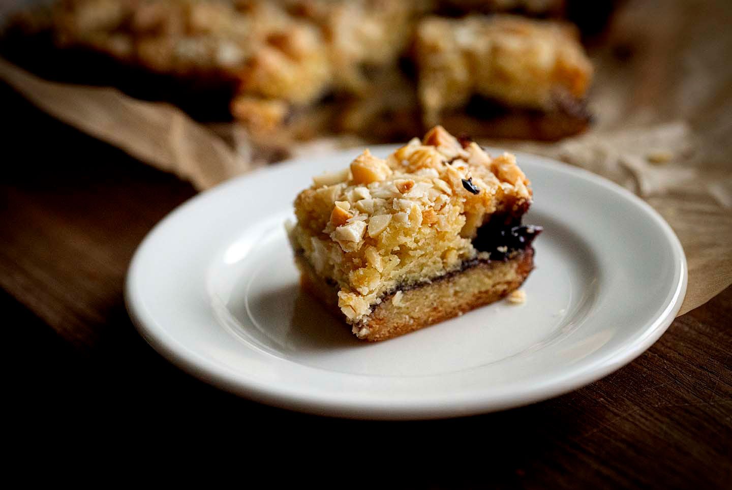 White chocolate macadamia blueberry bars | Homesick Texan