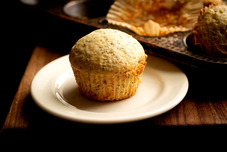 Lemon yogurt poppy seed muffins