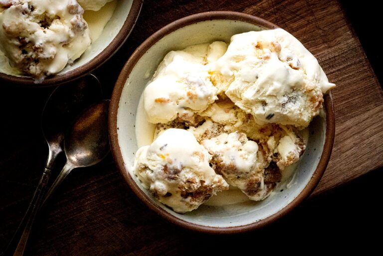 Lavender peach cobbler ice cream | Homesick Texan