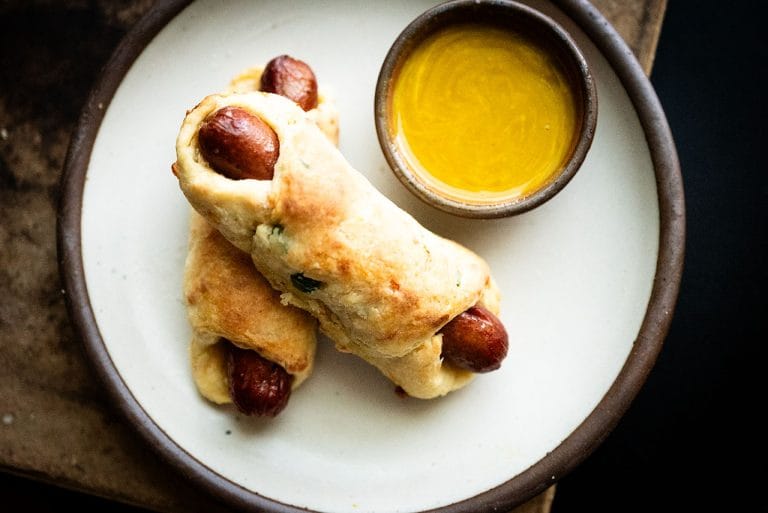 Jalapeño cornbread biscuit dogs